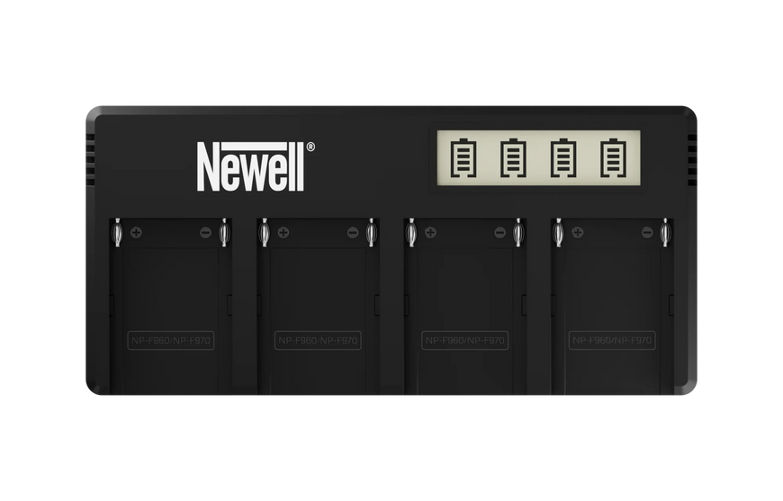 Чотирьох канальний зарядний пристрій Newell DF-4CH для акумуляторів NP-F 12570 фото